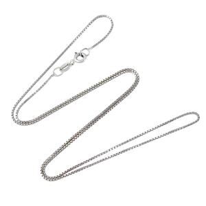 Estate Italy Sterling Silver 925 0.9mm Box Chain Necklace 18"